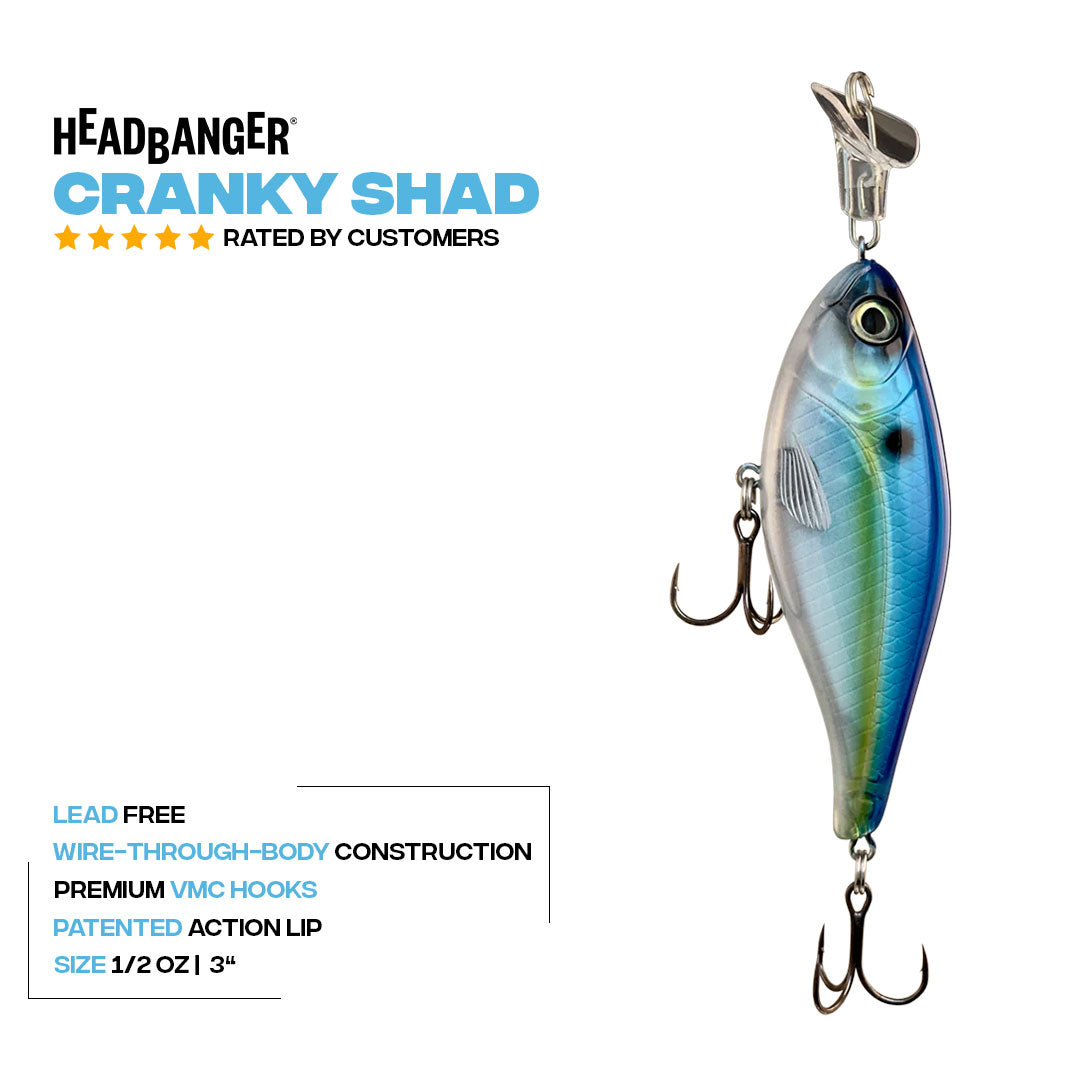 Headbanger Cranky Shad 3" - musky lure