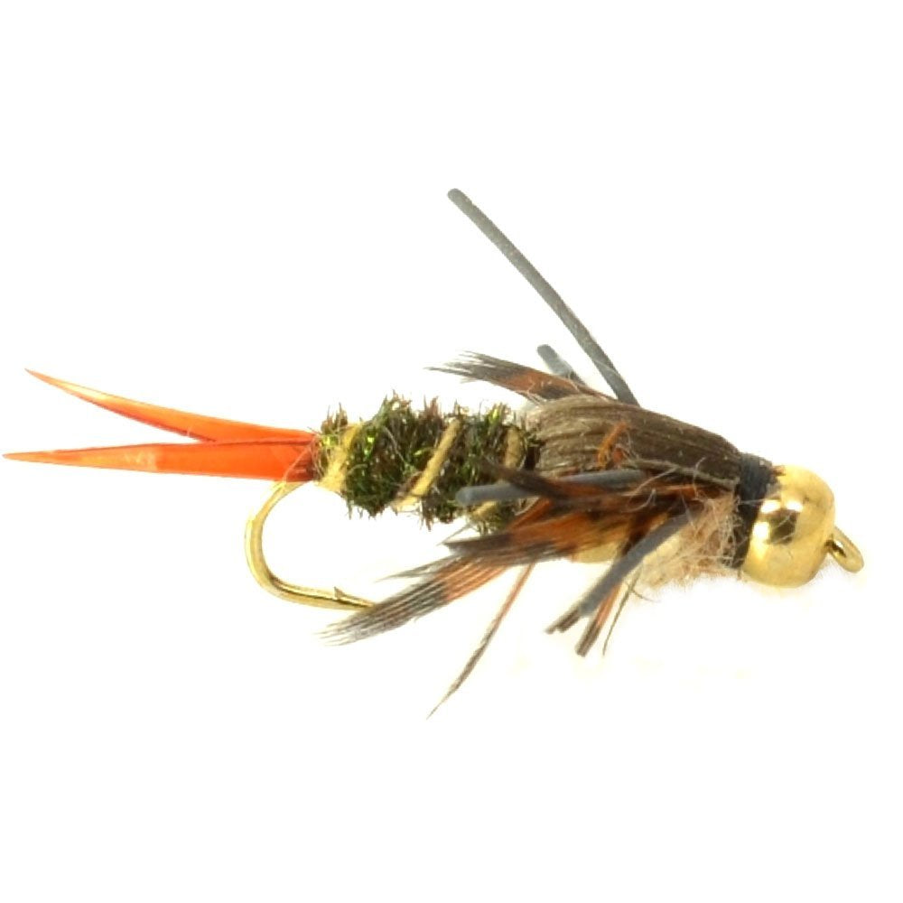 Double Bead Twenty Incher Nymph Fly Fishing Flies - 6 Flies Hook Size 10, view 2