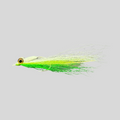 FS Clouser Minnow by Flymen Fishing Company in Chartreuse & White