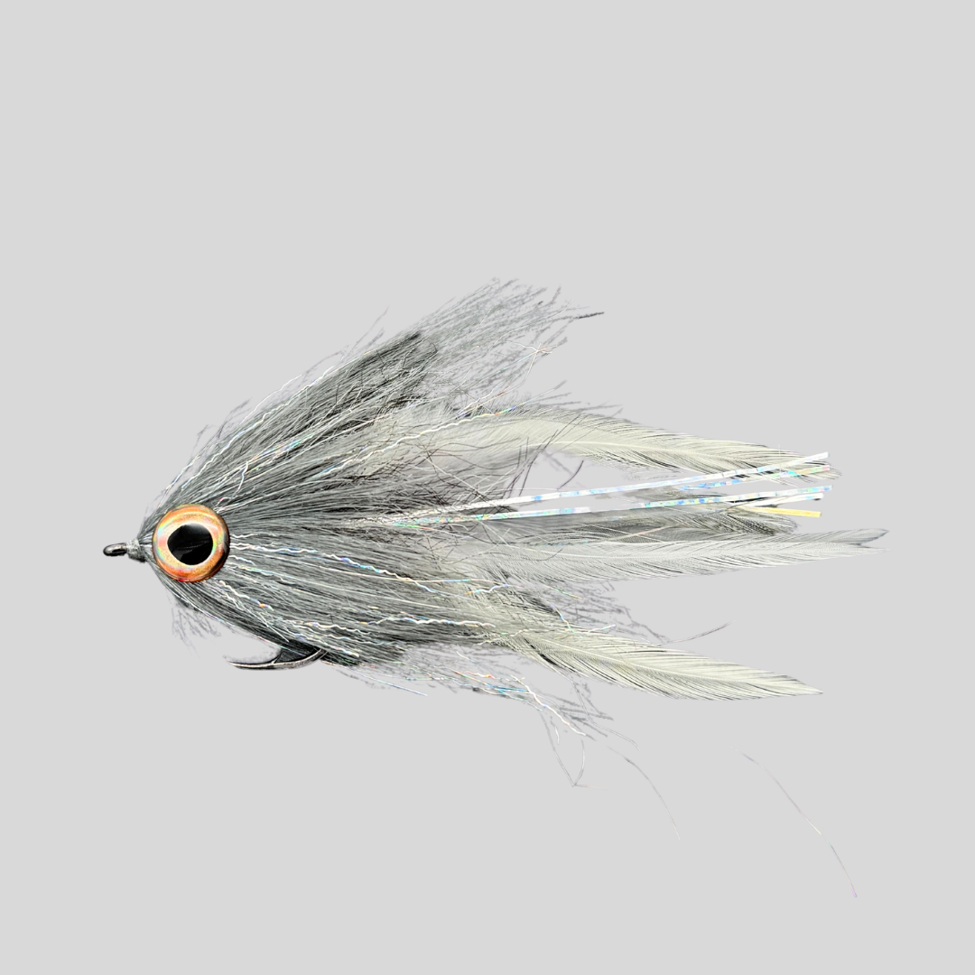 Big Game Brush Flies by Flymen Fishing Company in Grey