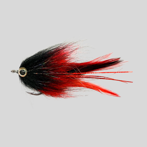 Big Game Brush Flies by Flymen Fishing Company in Red & Black