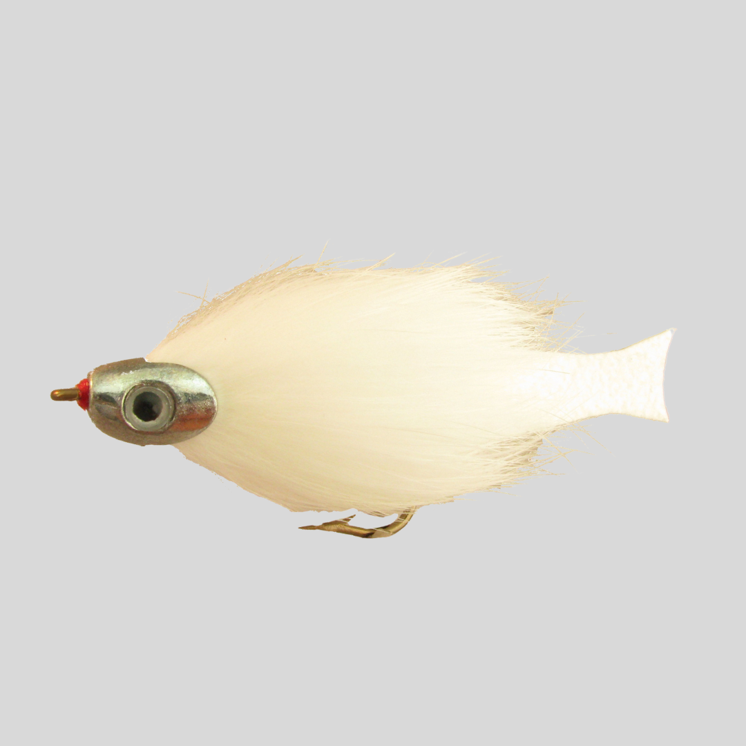 Fish-Skull® Forage Fly™ by Flymen Fishing Company in White
