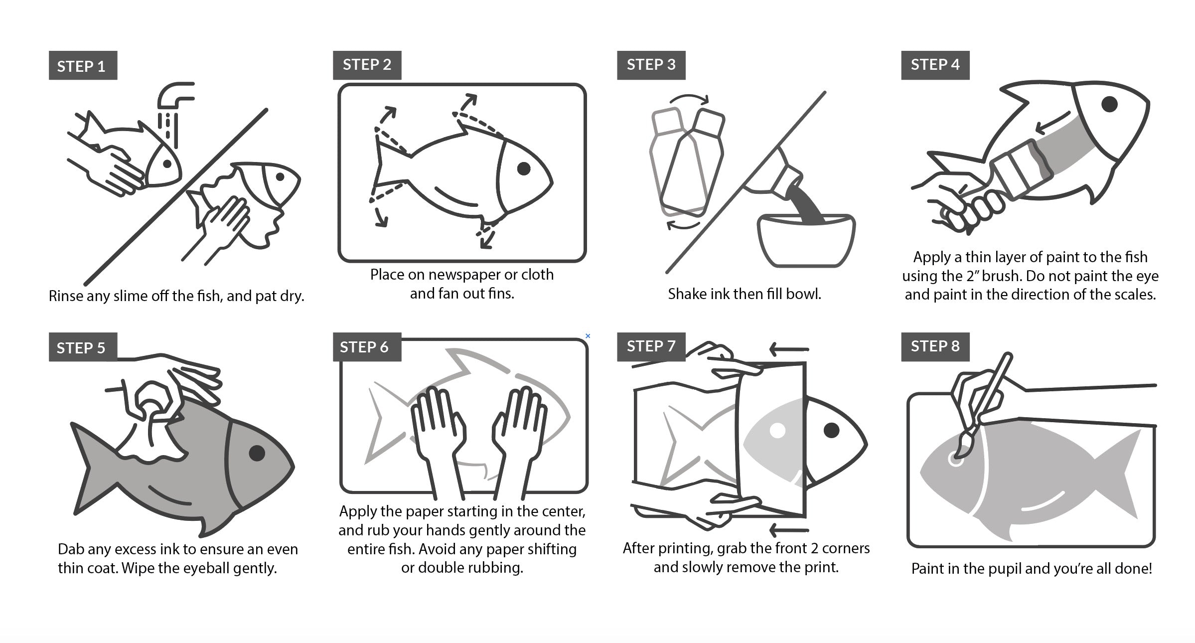 Gyotaku Fish Printing Kit — fishing wall art, view 5