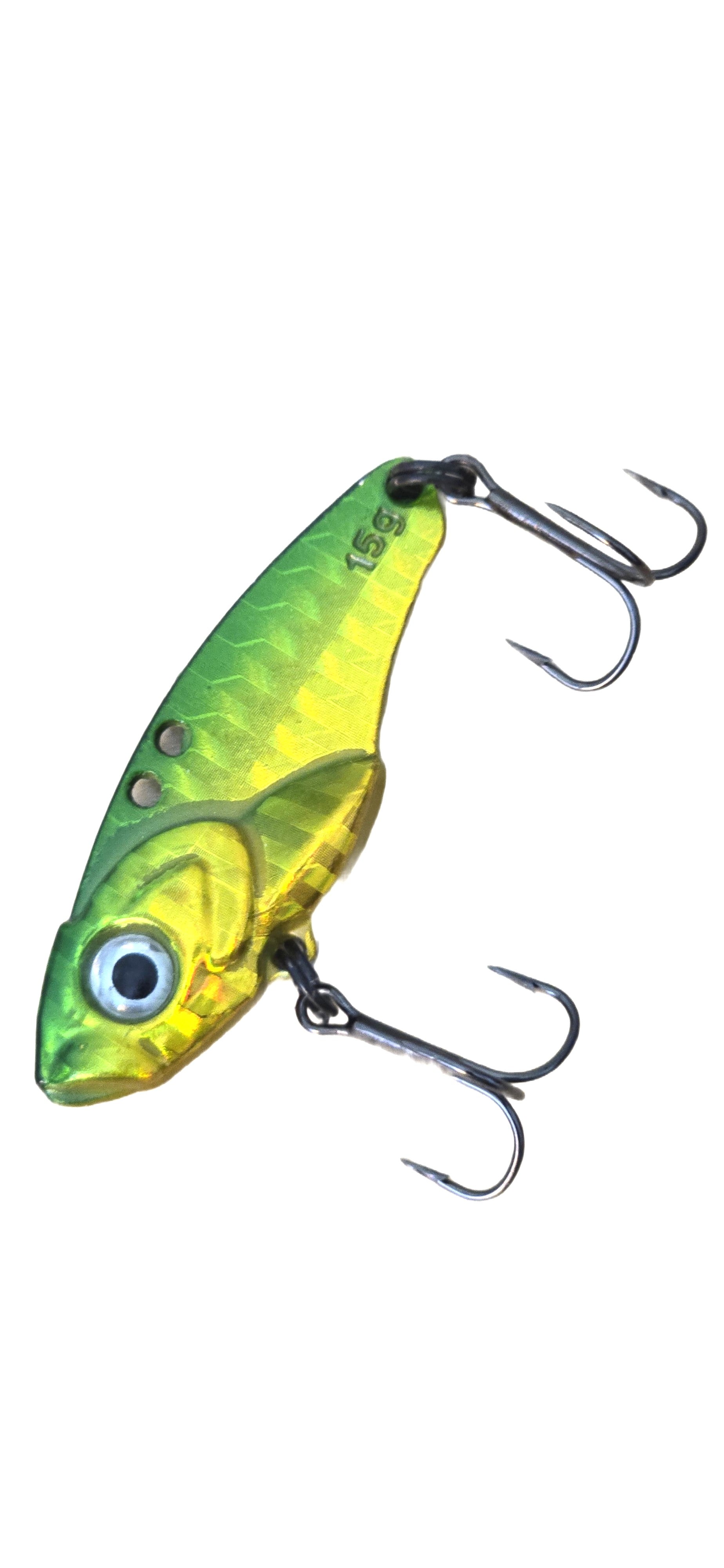 Vibe - Holographic Green — bladed jig fishing lure
