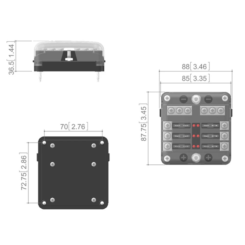 6 Way Fuse Block, view 4