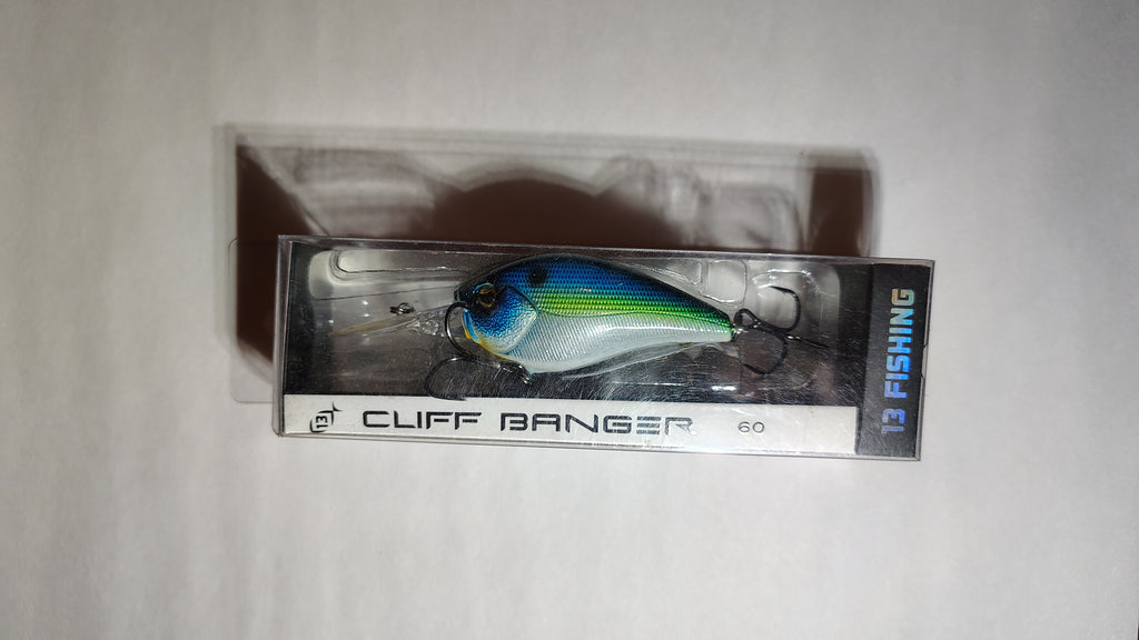 Cliff Banger fishing lure in packaging on a white background