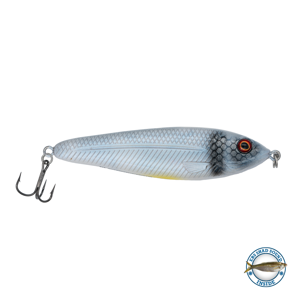 Fishing lure with a hook on a white background