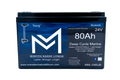 Monster Marine Lithium battery with blue and black design on a white background