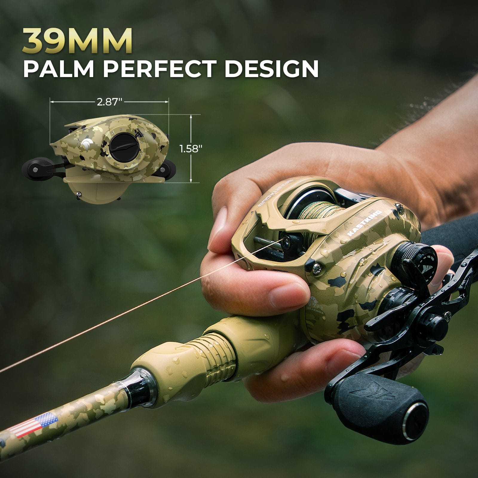 KastKing Spartacus Defender Twin-Tip Baitcaster Rod and Reel Combo - fishing gear, view 12