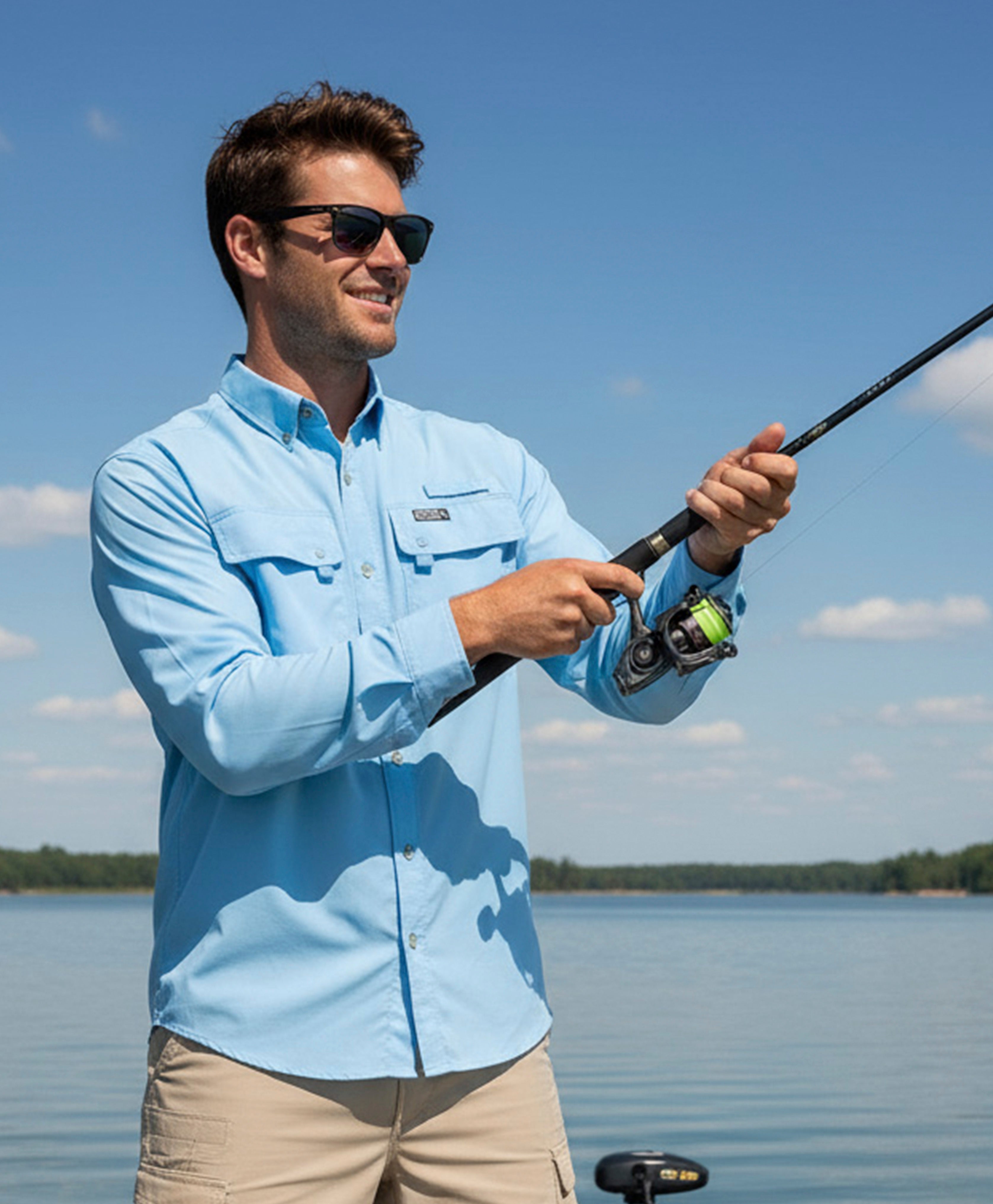 Men's Seacliff 2.0 L/S UV Vented Fishing Shirt, view 3