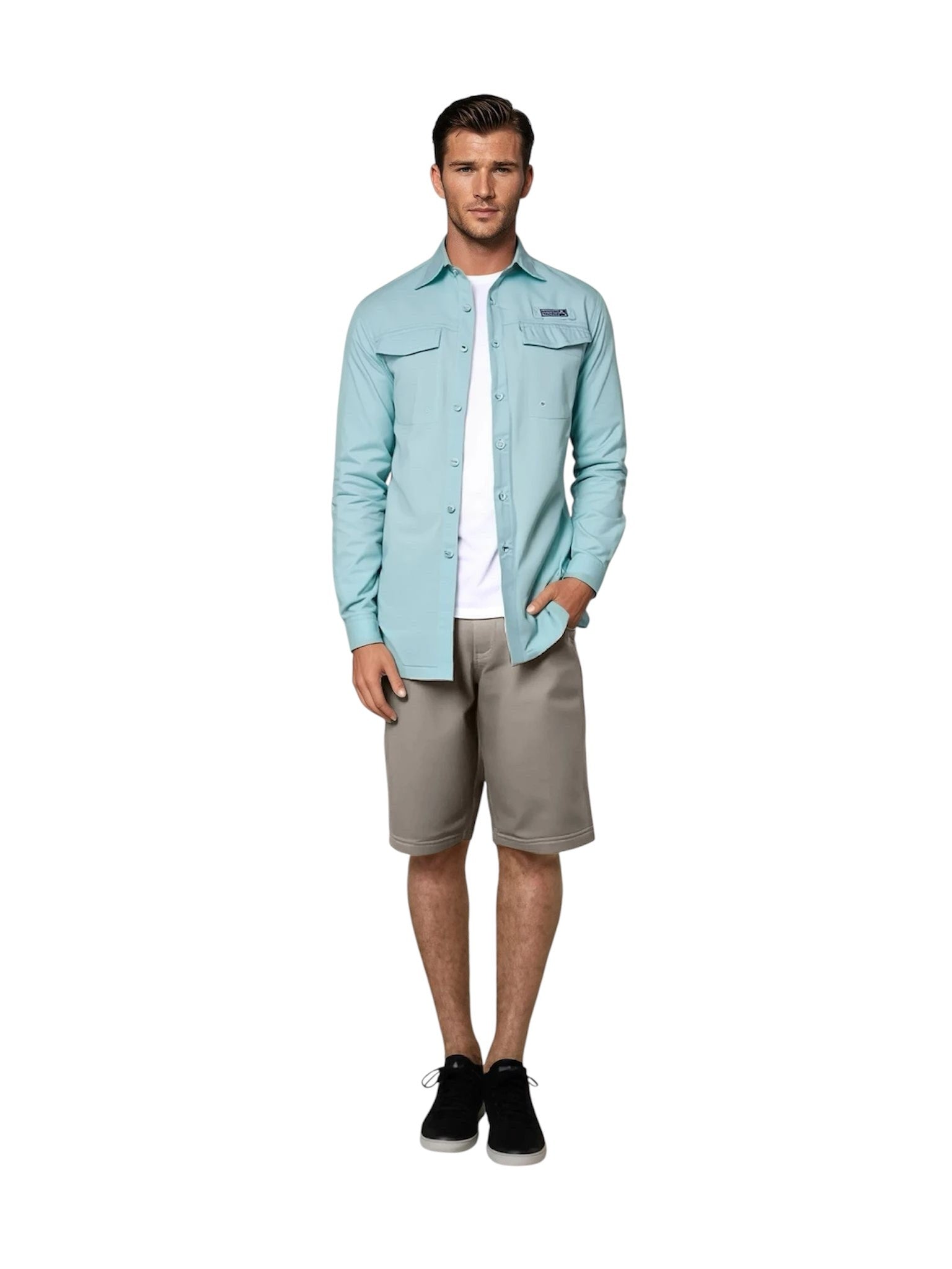 Men's Coastline L/S UV Vented Fishing Shirt, view 3