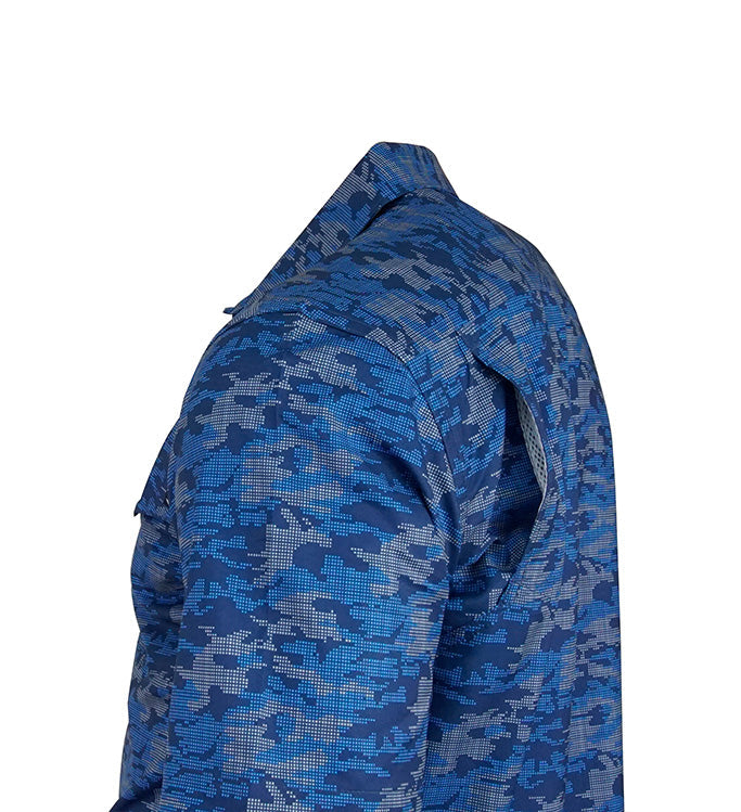 Men's Dot Camo UV Vented Fishing Shirt, view 4