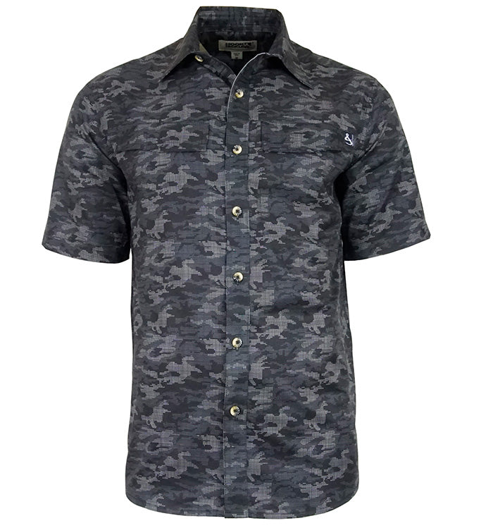 Men's Dot Camo UV Vented Fishing Shirt, view 5