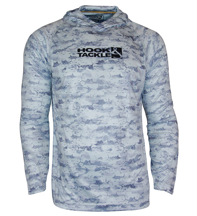 Men's Billfish Camo UV Fishing Hoodie, view 5