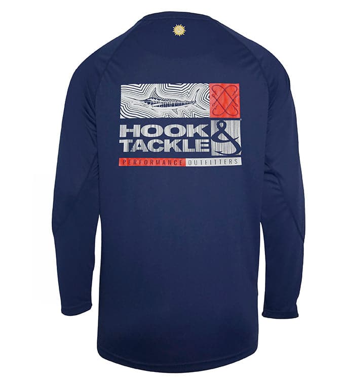 Men's Marlin Groove L/S UV Fishing Shirt, view 4