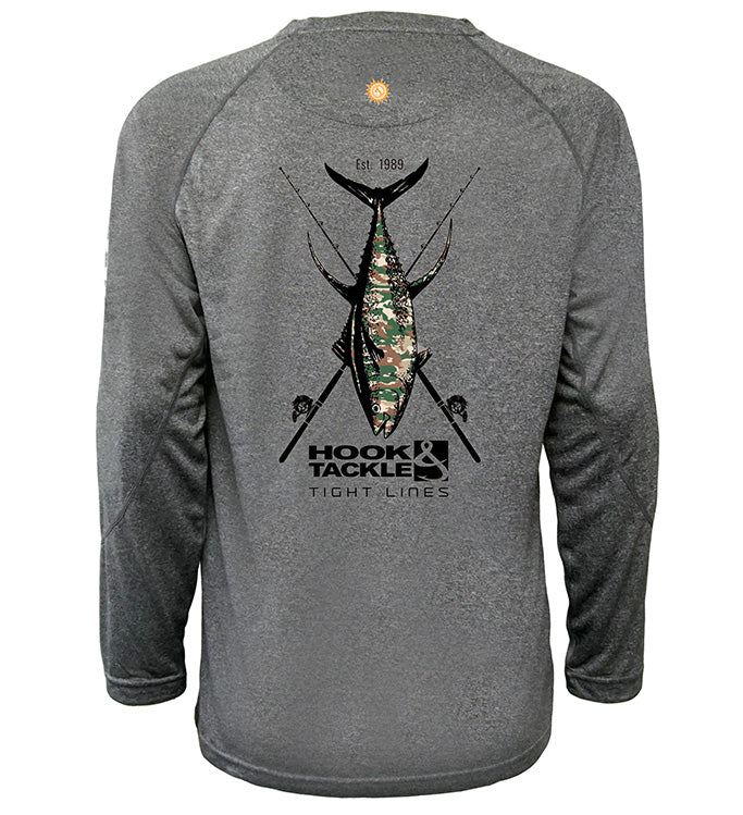 Youth Camo Tuna UV Fishing Shirt (8-20), view 2