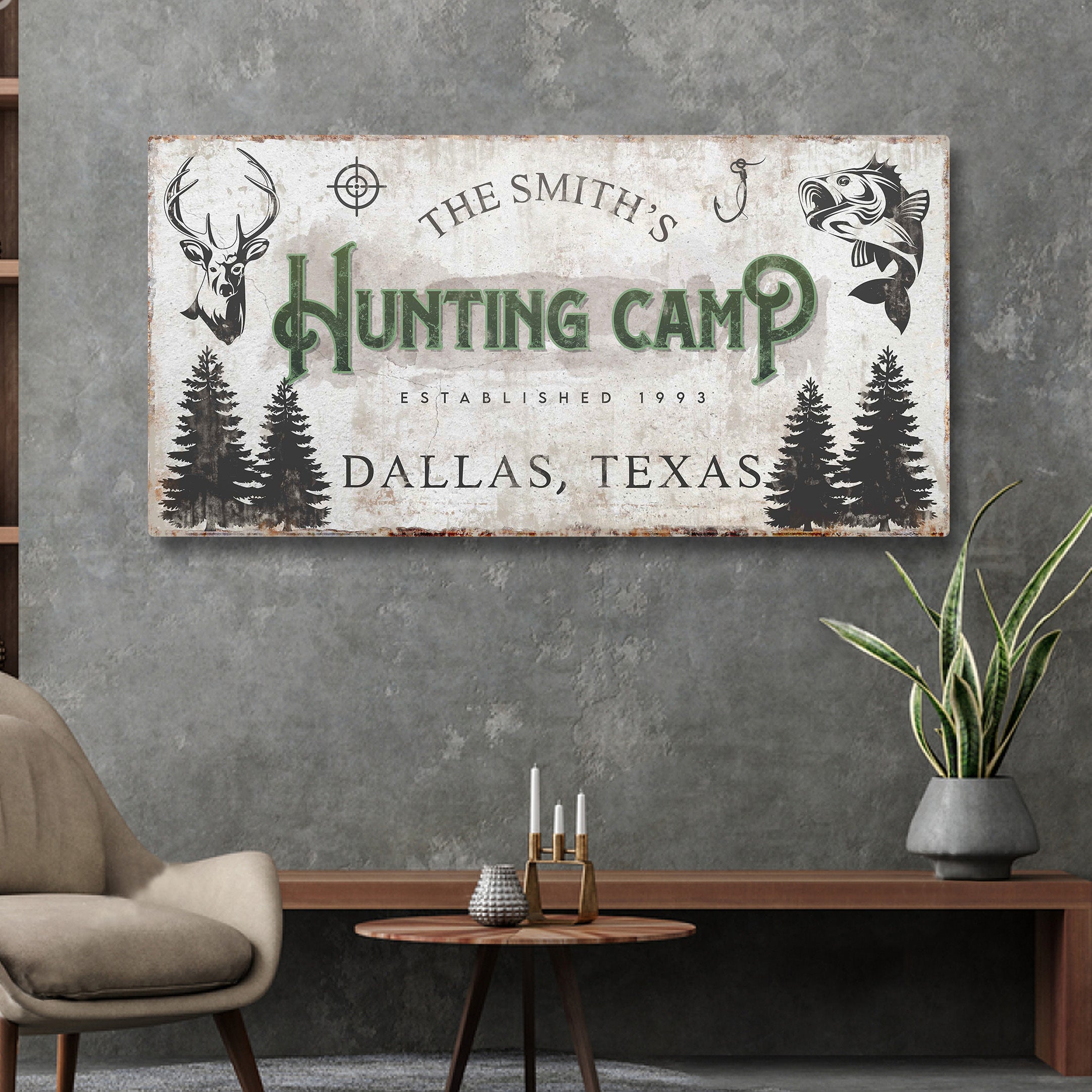 Fishing And Hunting Sign, view 2