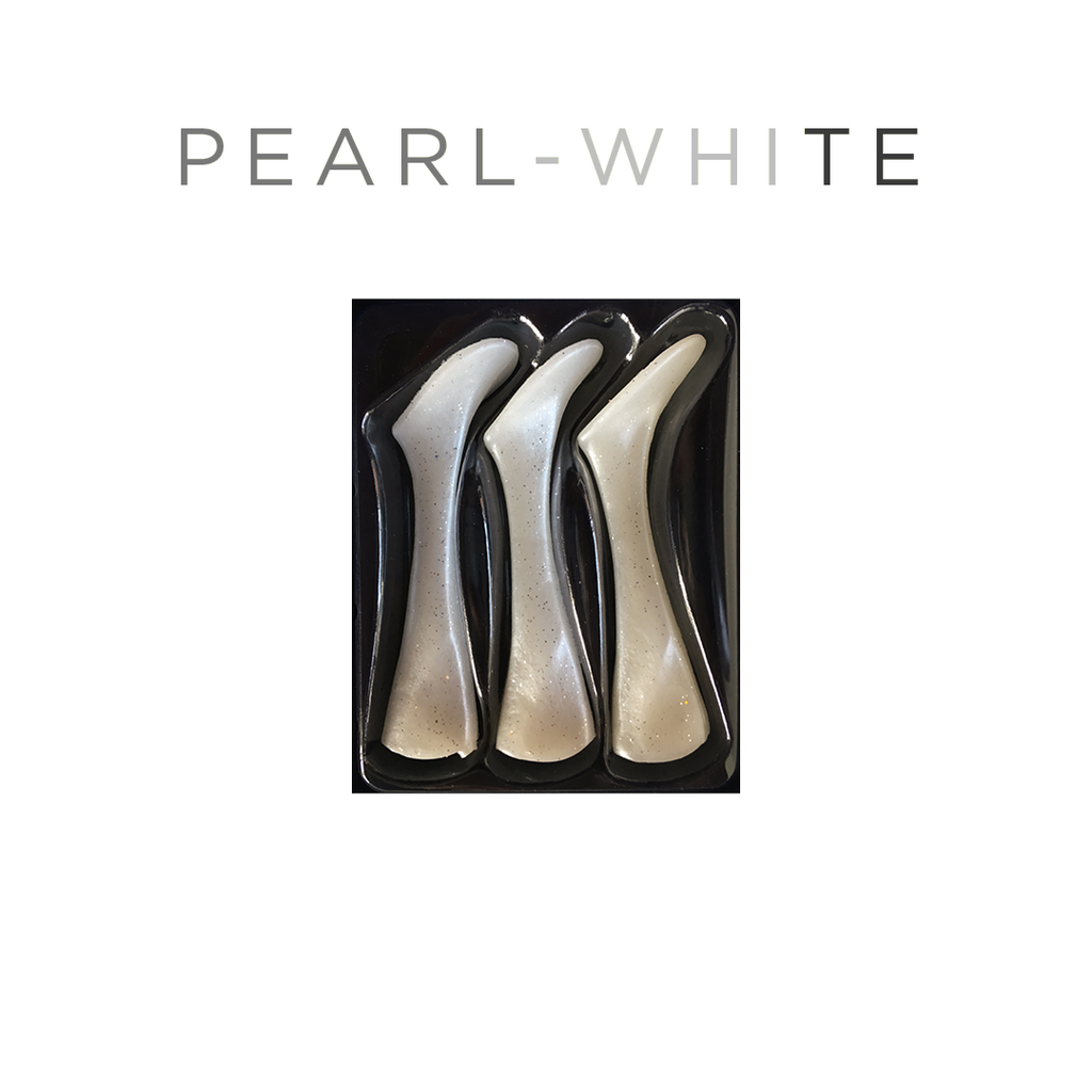 Headbanger Shad 9" Replacement Tails - Pearl White - musky lure, view 2
