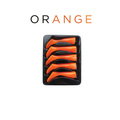 Headbanger Shad 4-1/2" Replacement Tails - Orange - musky lure, view 2