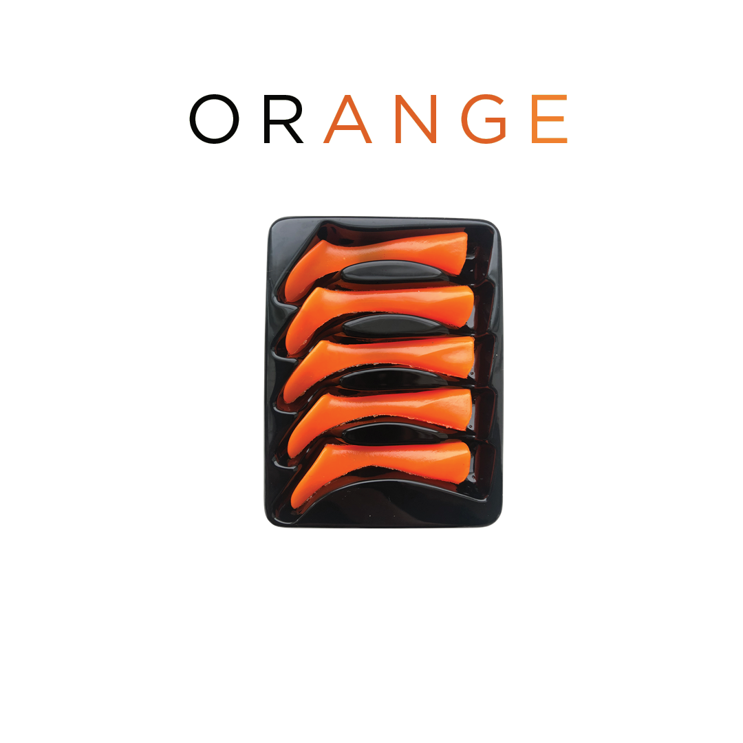 Headbanger Shad 4-1/2" Replacement Tails - Orange - musky lure, view 2