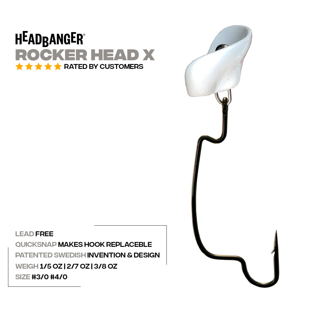 Headbanger RockerHead X 3-pack - musky lure