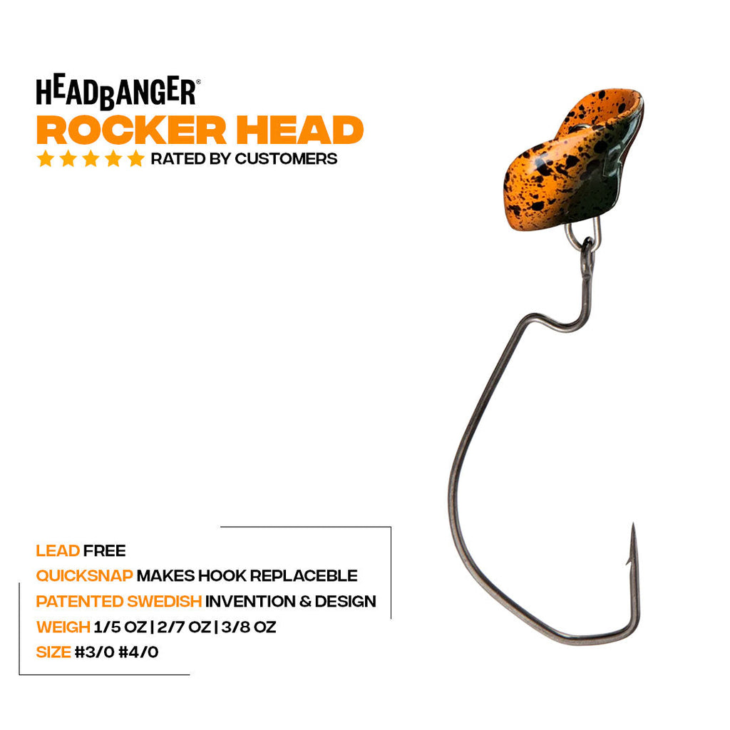 Headbanger RockerHead 3-pack - musky lure