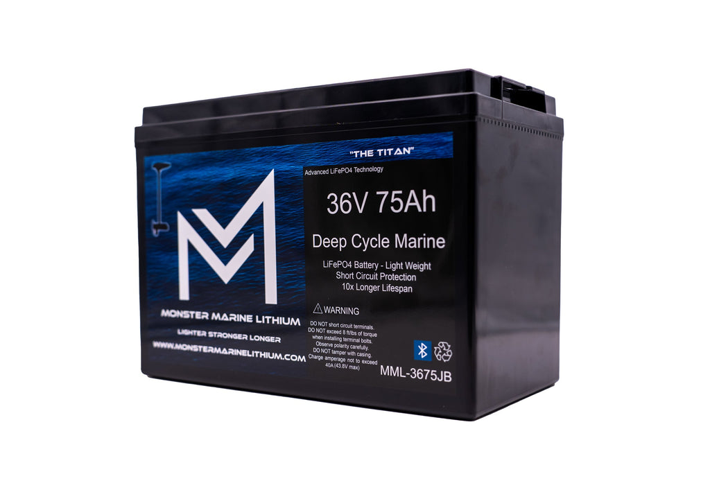 36V 75Ah Bluetooth Lithium Trolling Battery MML-CW3675B "Titan", view 3