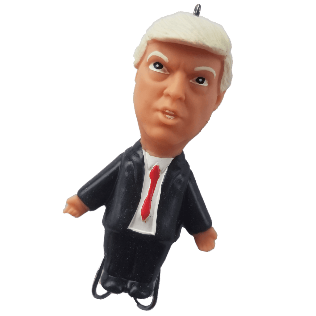 Figurine of a person wearing a suit and tie on a transparent background