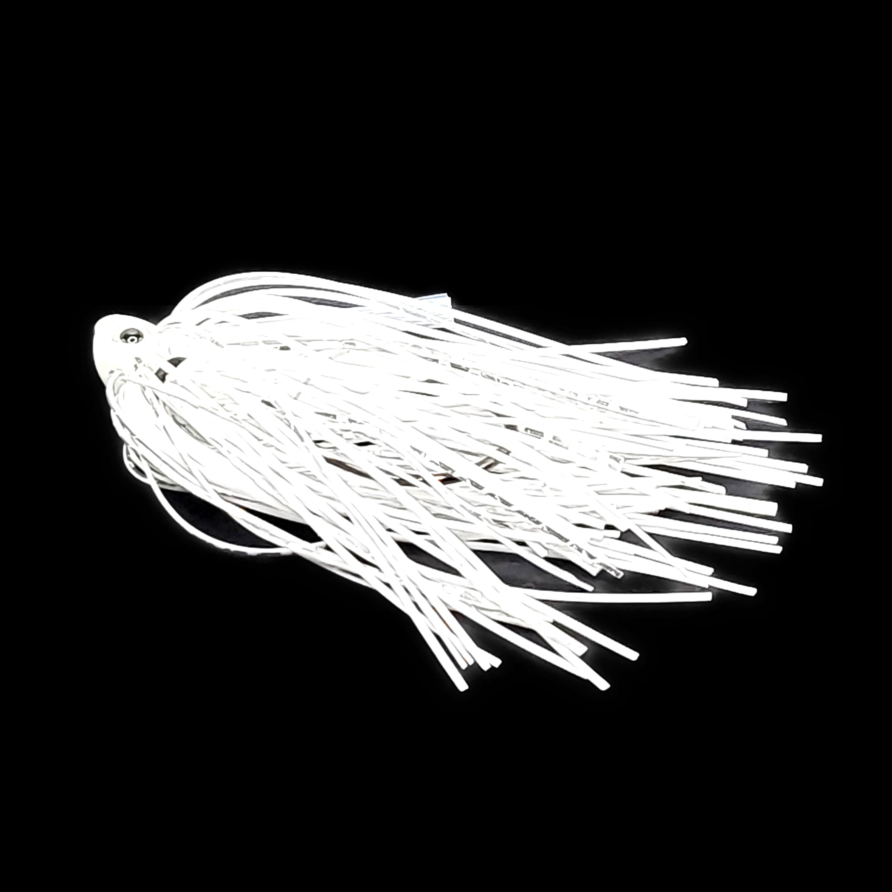Swim Jig - White Shimmer Shad — fishing jig