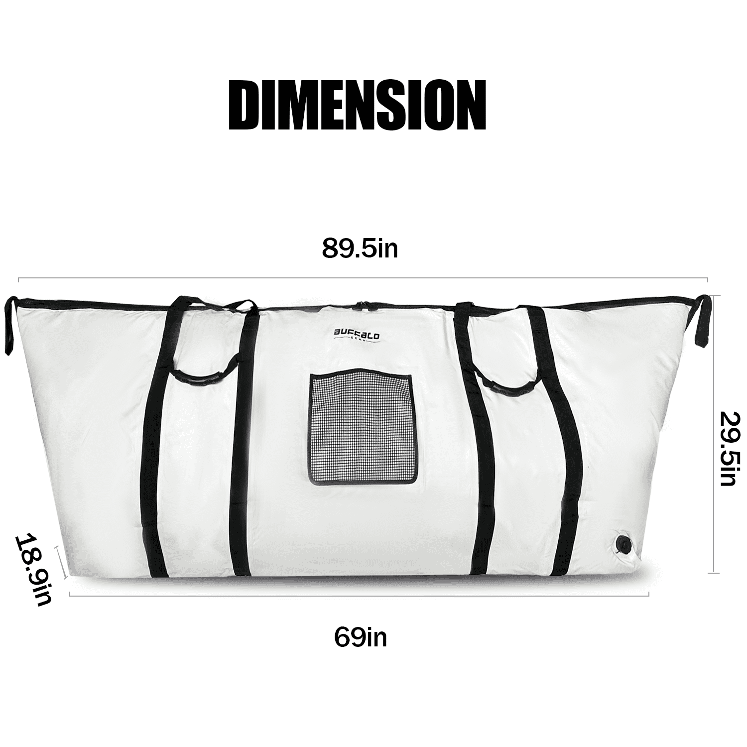 90'' Fish Cooler Bag With YKK Zipper, view 7