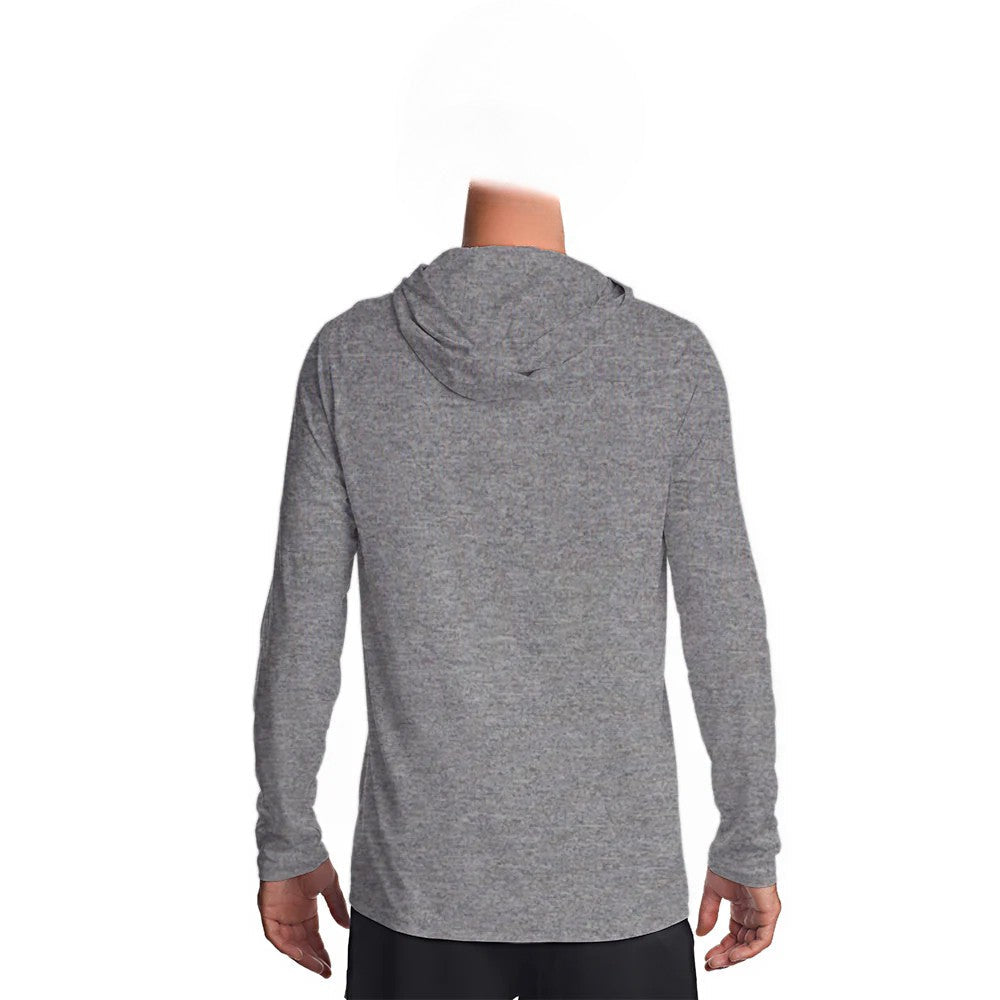 Heather Hoodie - Silver Grey — fishing hoodie, view 2