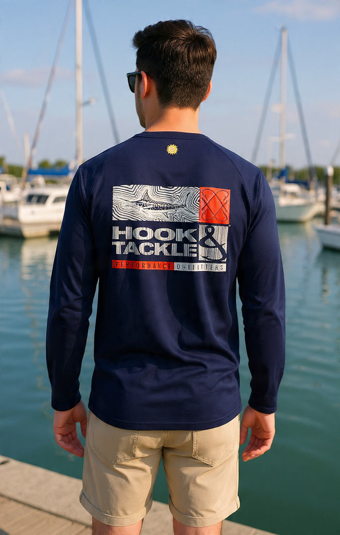 Men's Marlin Groove L/S UV Fishing Shirt, view 3