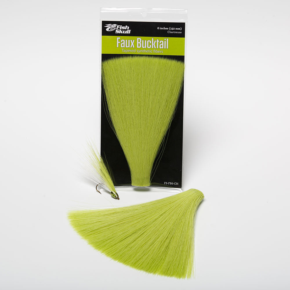 Faux Bucktail by Flymen Fishing Company in Chartreuse