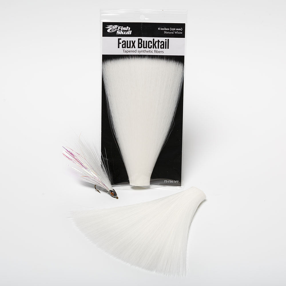 Faux Bucktail by Flymen Fishing Company in White