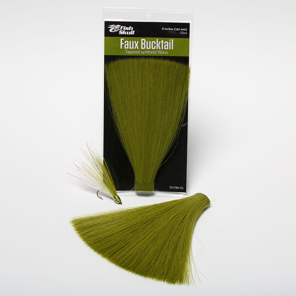 Faux Bucktail by Flymen Fishing Company in Olive