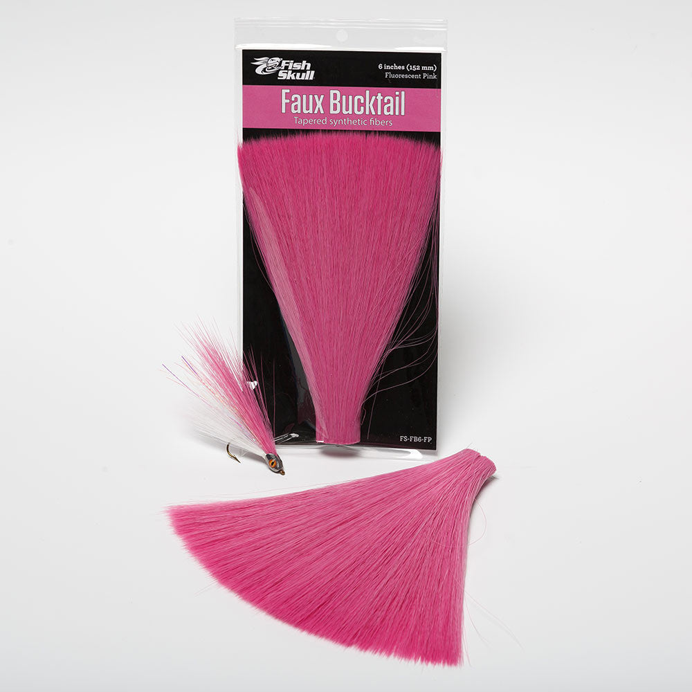 Faux Bucktail by Flymen Fishing Company in Fl Pink
