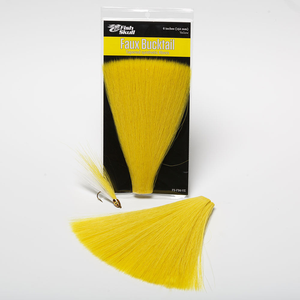 Faux Bucktail by Flymen Fishing Company in Yellow