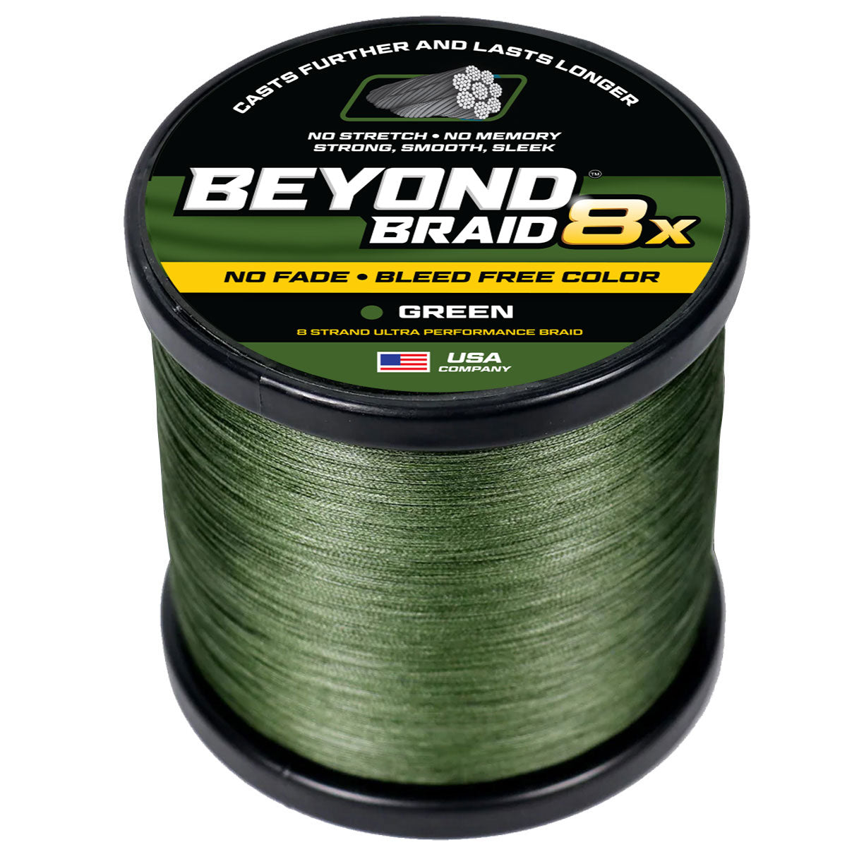 Green 8X- No Fade - Ultra Performance 8 Strand