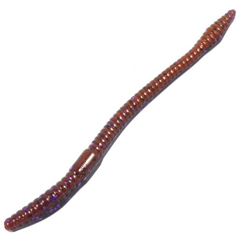 6" Finesse Worm (Money) - Black / Blue Flake (10-Pack) — soft plastic fishing bait, view 2