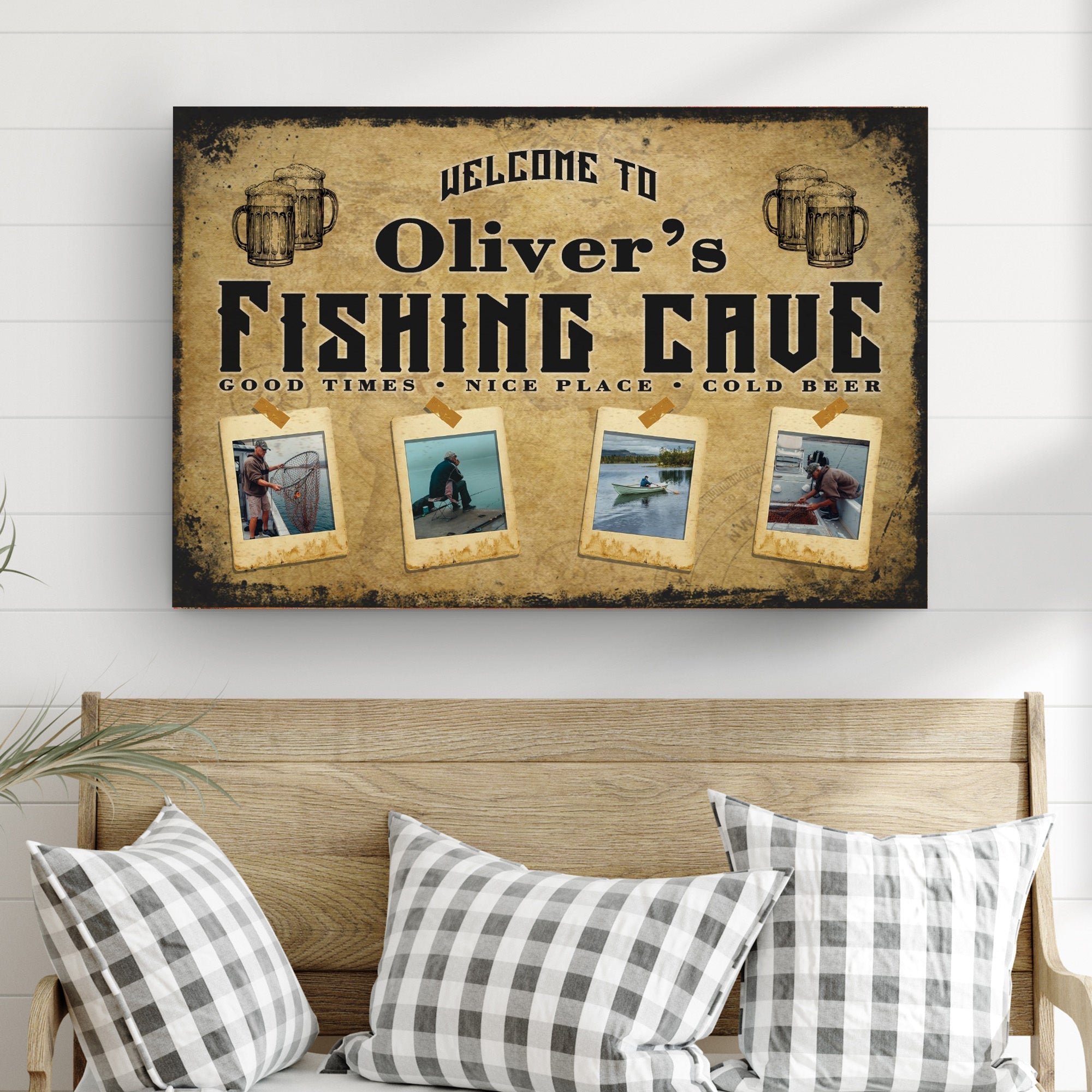 Welcome Fishing Cave Sign, view 3