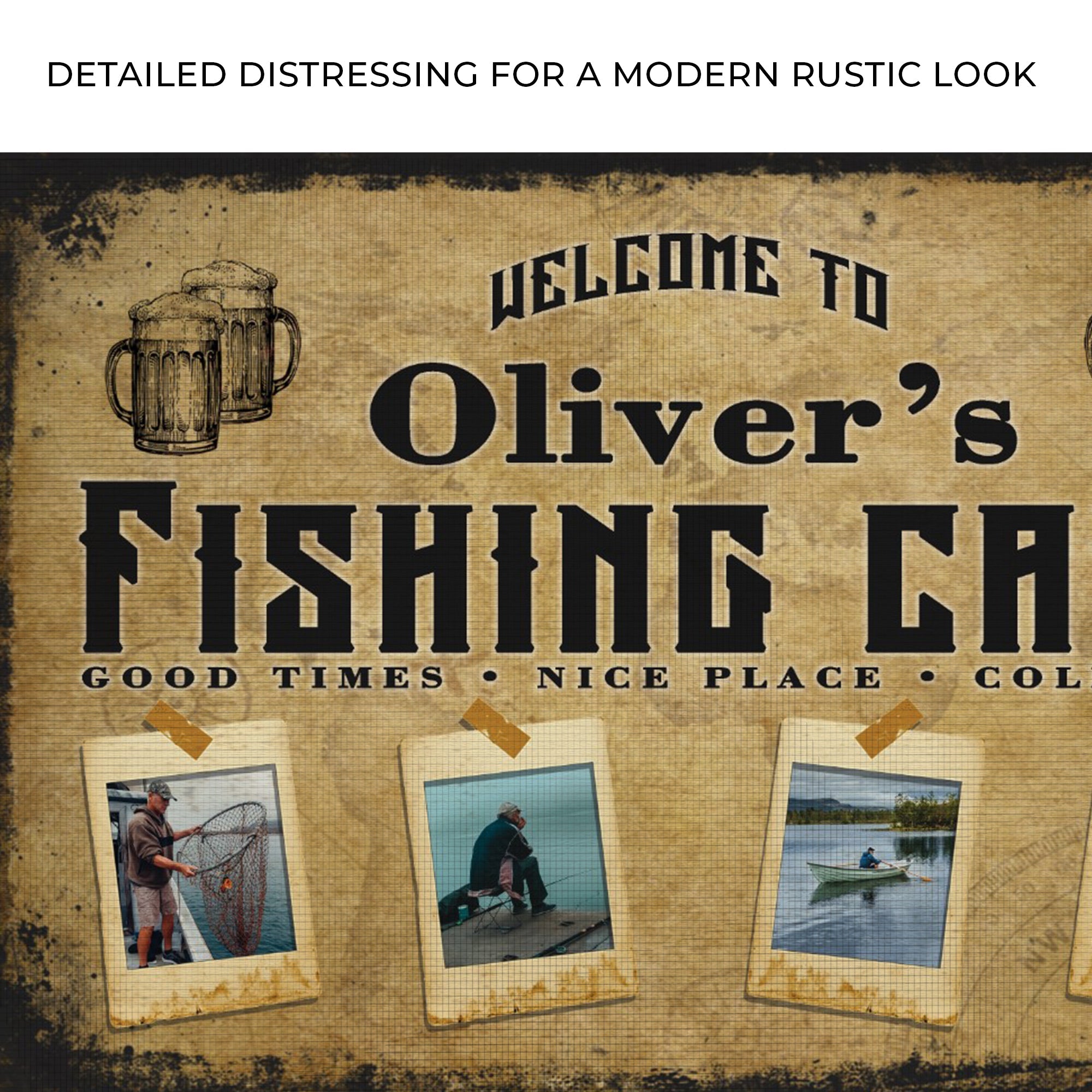 Welcome Fishing Cave Sign, view 4